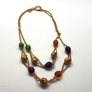 16” Sarah Coventry multi strand beaded necklace
